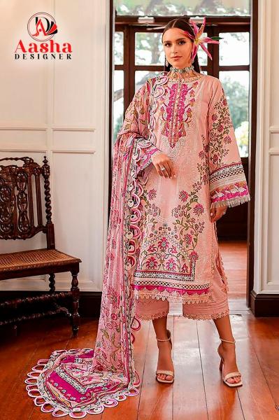 Aasha Queen Court Vol 9 Cotton Dupatta Pakistani Suit Wholesale Catalog