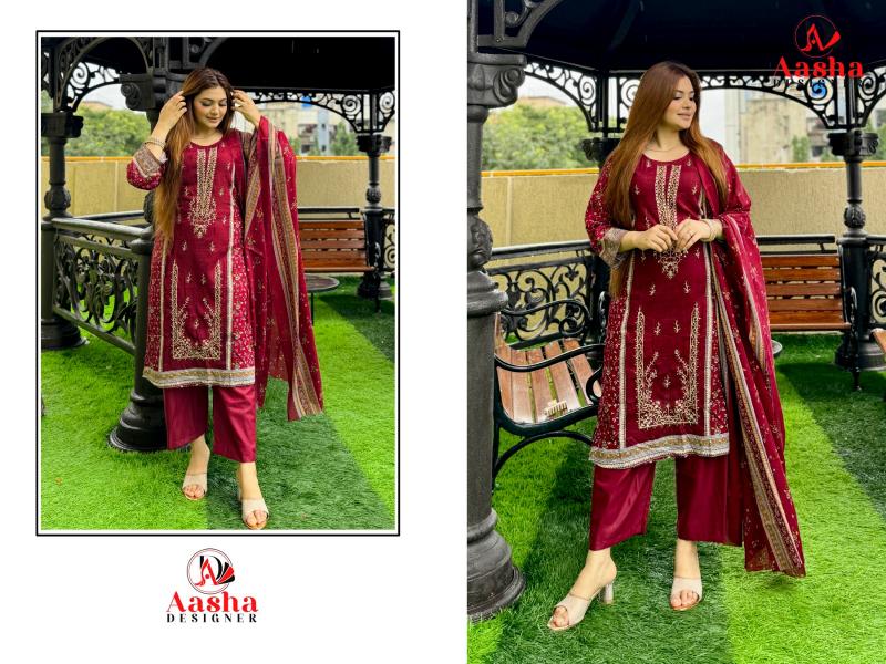 Aasha Riwayat Premium Chiffon Dupatta Pakistani Suit Wholesale catalog