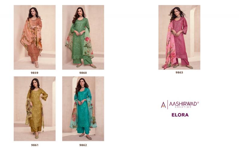 AASHIRWAD ELORA Salwar Kameez Wholesale Catalog