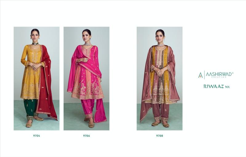 AASHIRWAD RIWAAZ-NX Salwar Kameez Wholesale Catalog