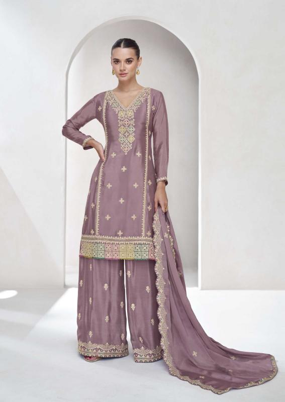 Aashirwad Vaanya Chinon Silk Designer Salwar Kameez Wholesale Catalog