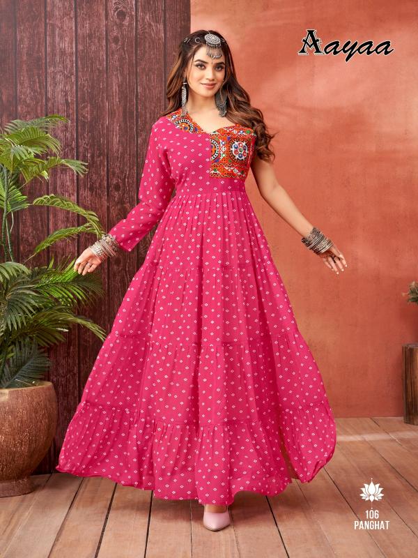 Aayaa Panghat vol 1 Long Kurti Wholesale Catalog