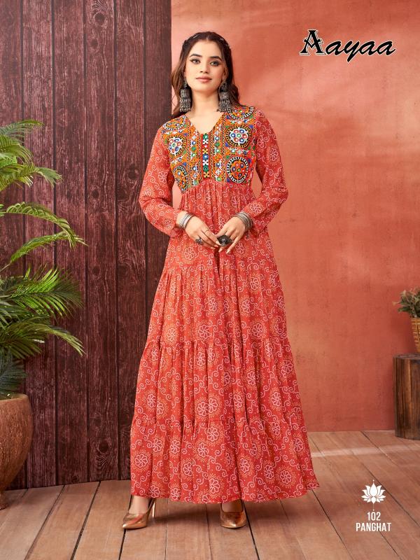 Aayaa Panghat vol 1 Long Kurti Wholesale Catalog