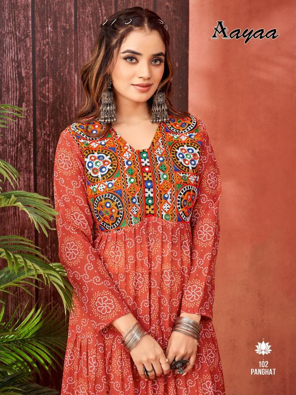 Aayaa Panghat vol 1 Long Kurti Wholesale Catalog