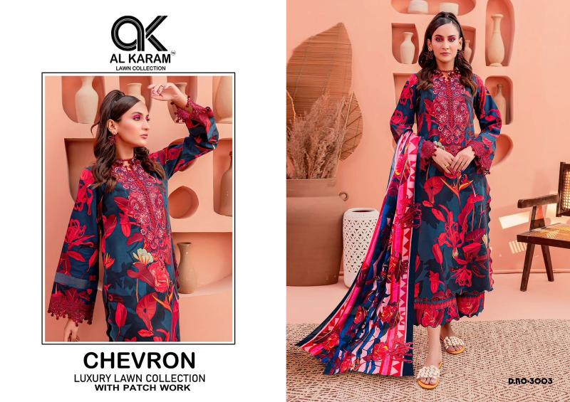 Al Karam Chevron Vol 3 Cotton Dress Material Wholesale catalog
