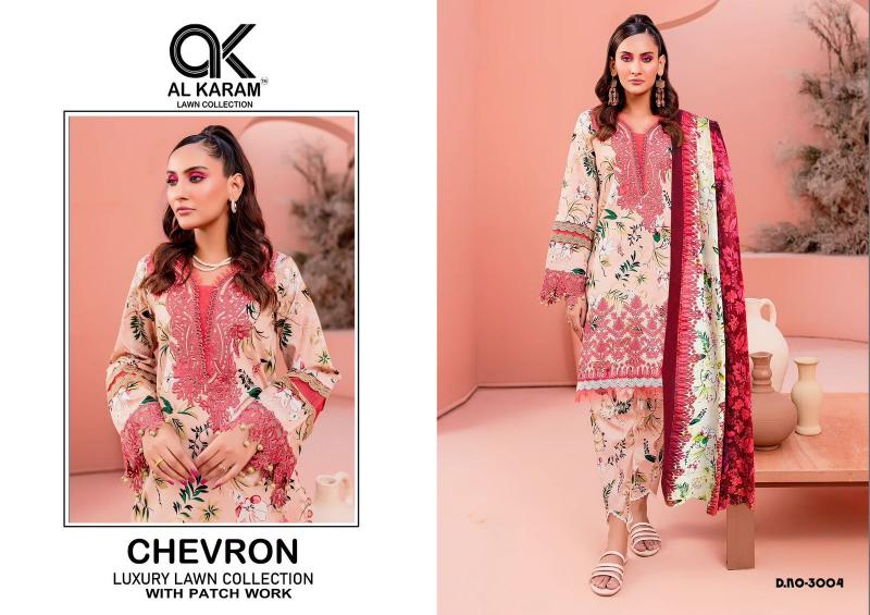 Al Karam Chevron Vol 3 Cotton Dress Material Wholesale catalog