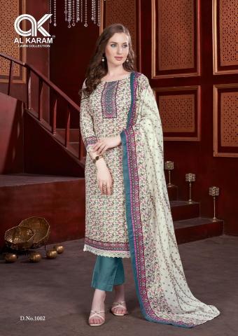 Al karam Shabnam Vol 1 Soft Cotton Digital Printed Dress Material Wholesale catalog