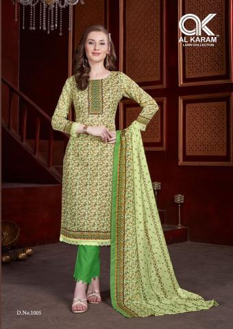 Al karam Shabnam Vol 1 Soft Cotton Digital Printed Dress Material Wholesale catalog