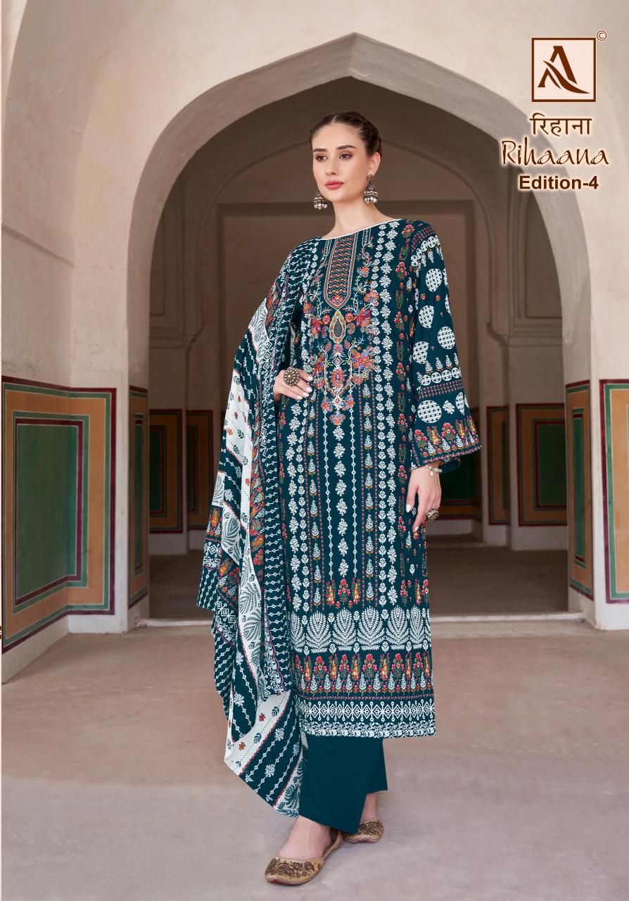 Alok Rihaana Vol 4 Salwar Kameez Wholesale Catalog