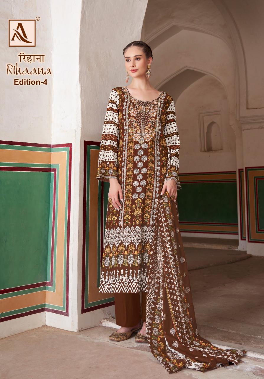 Alok Rihaana Vol 4 Salwar Kameez Wholesale Catalog