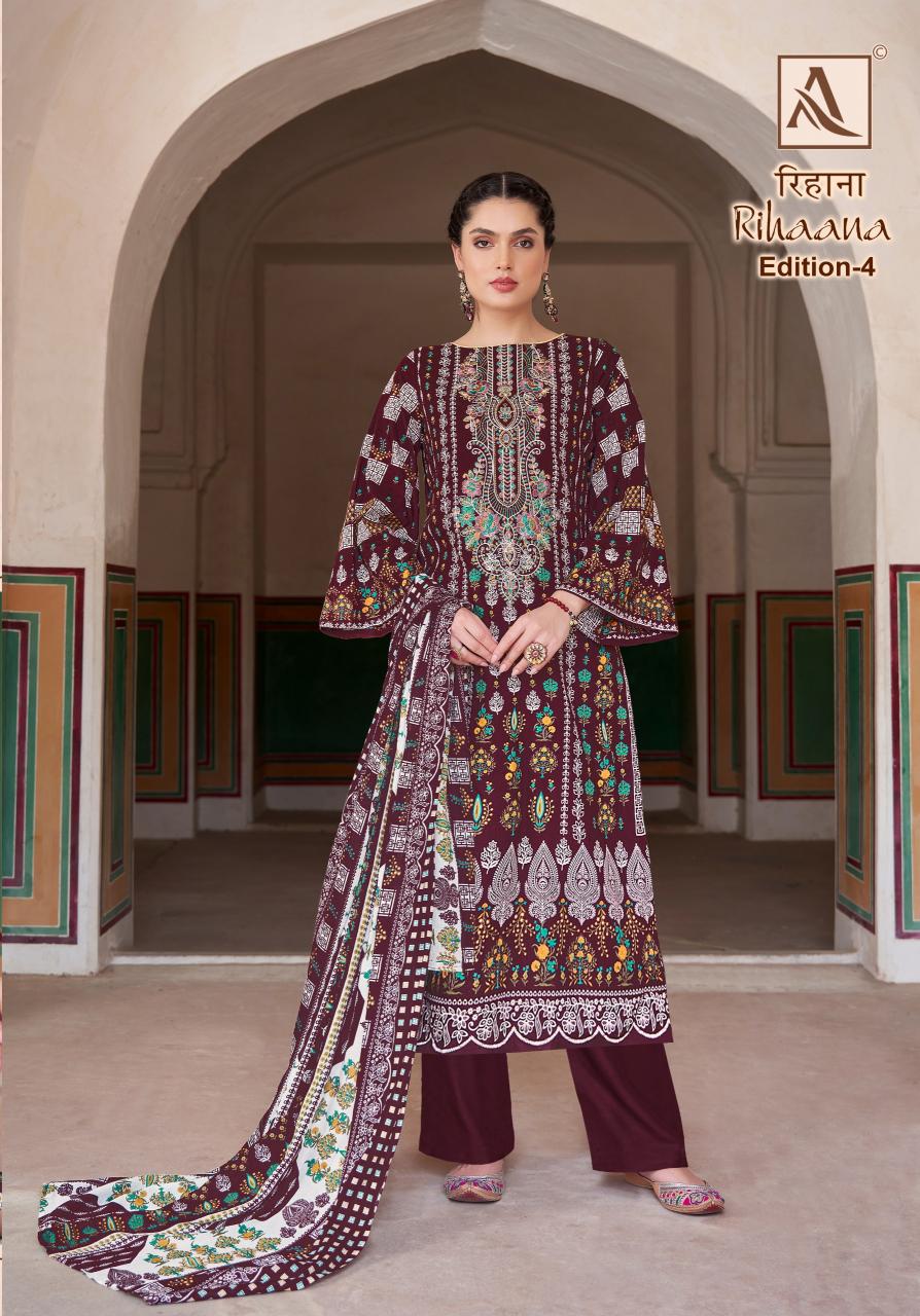 Alok Rihaana Vol 4 Salwar Kameez Wholesale Catalog