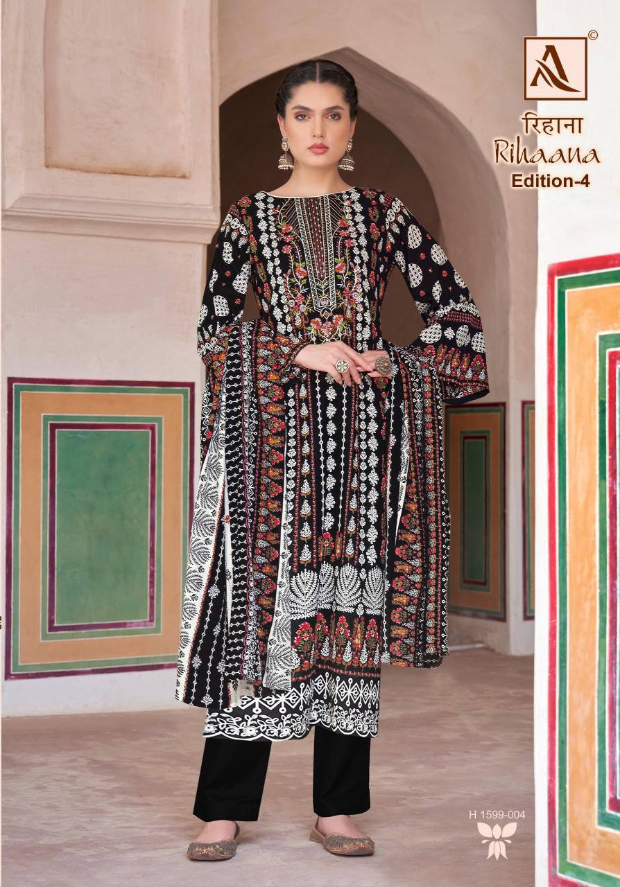 Alok Rihaana Vol 4 Salwar Kameez Wholesale Catalog