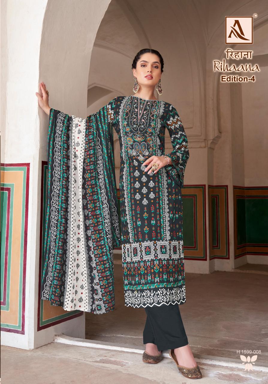 Alok Rihaana Vol 4 Salwar Kameez Wholesale Catalog