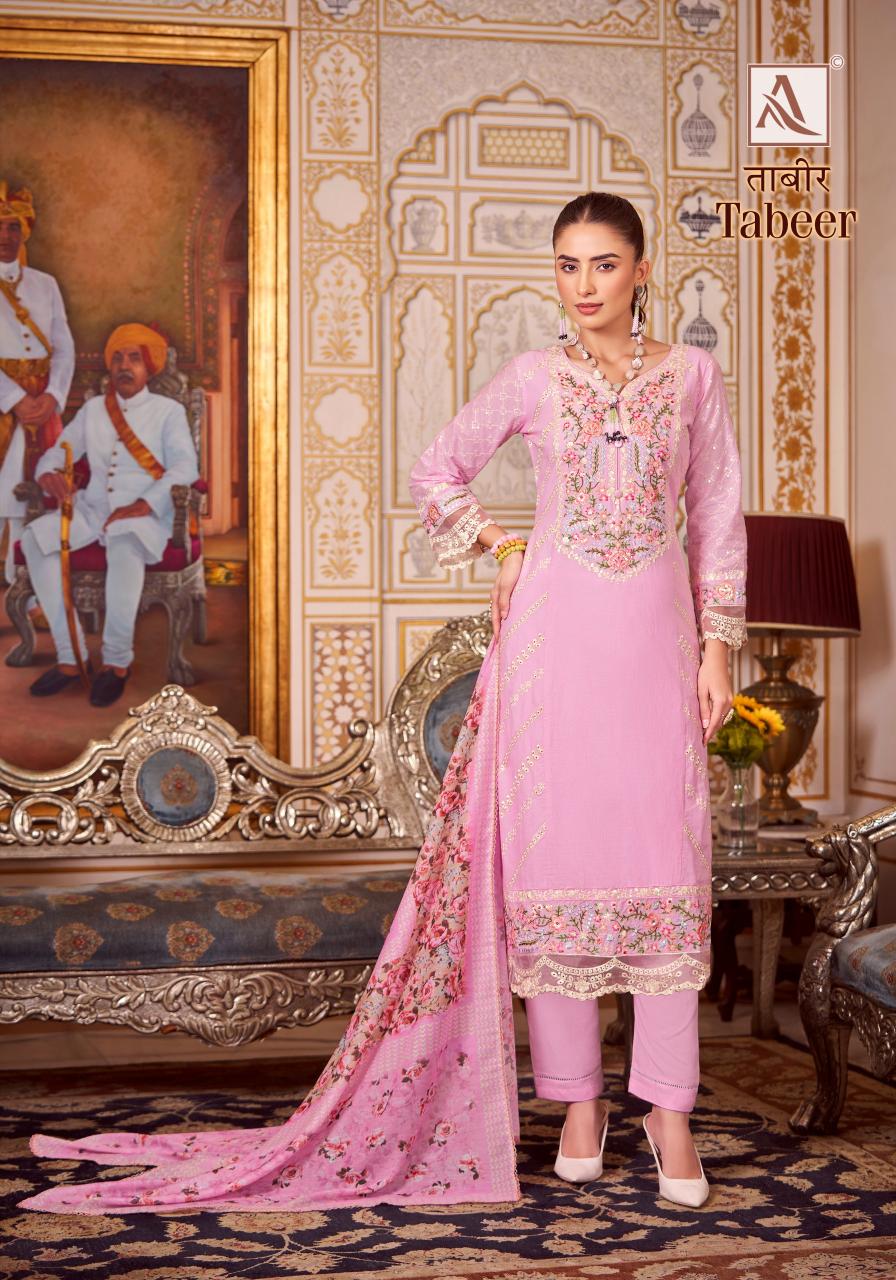 Alok Tabeer Embroidery Dress Material Wholesale Catalog