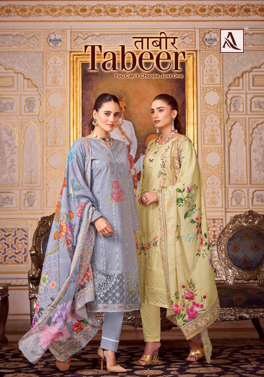 Alok Tabeer Embroidery Dress Material Wholesale Catalog