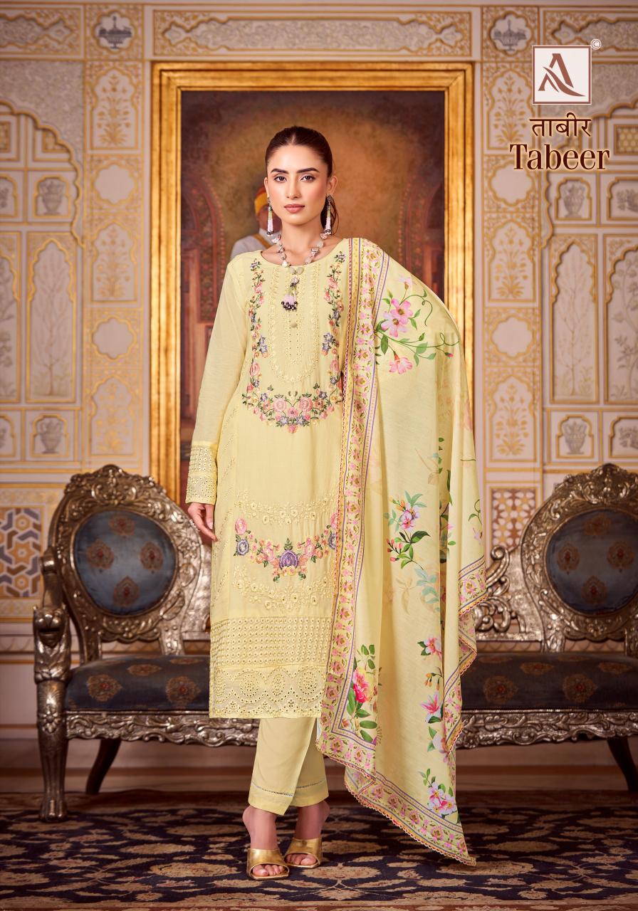 Alok Tabeer Embroidery Dress Material Wholesale Catalog