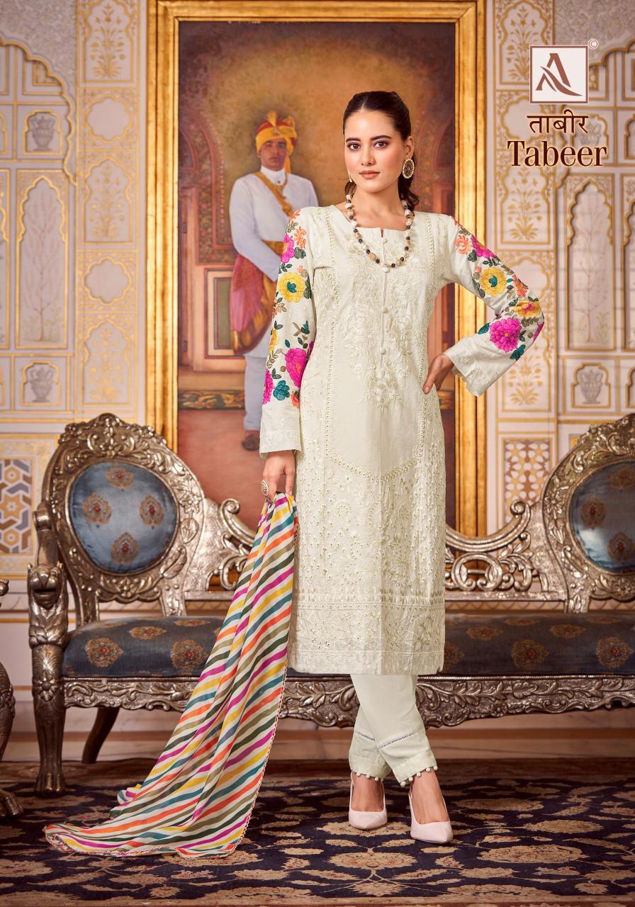 Alok Tabeer Embroidery Dress Material Wholesale Catalog