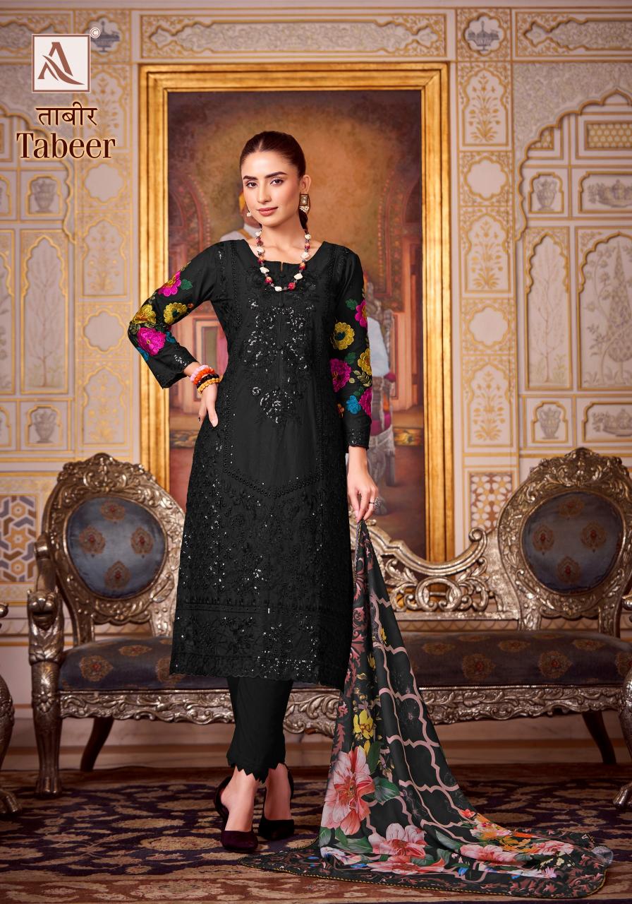 Alok Tabeer Embroidery Dress Material Wholesale Catalog