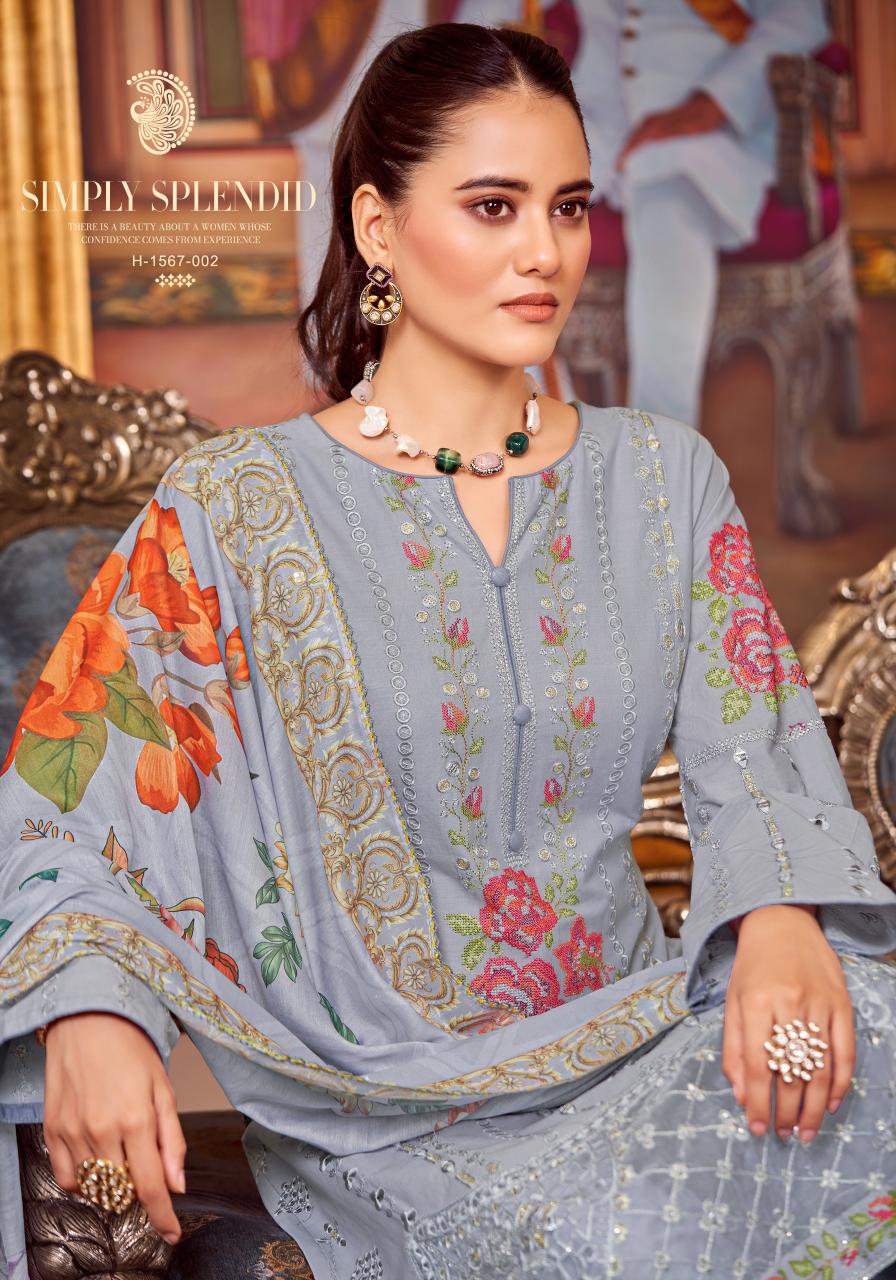 Alok Tabeer Embroidery Dress Material Wholesale Catalog