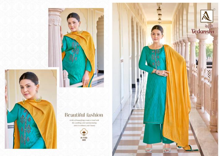 Alok Vedanshi Embroidery Dress Material Wholesale Catalog