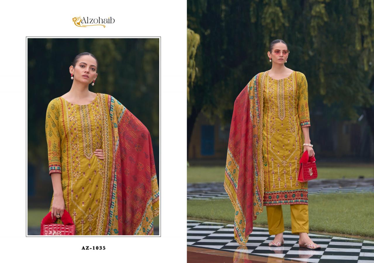 Alzohaib Bin Saeed Vol 1 Cotton Pakistani Suits Wholesale Catalog