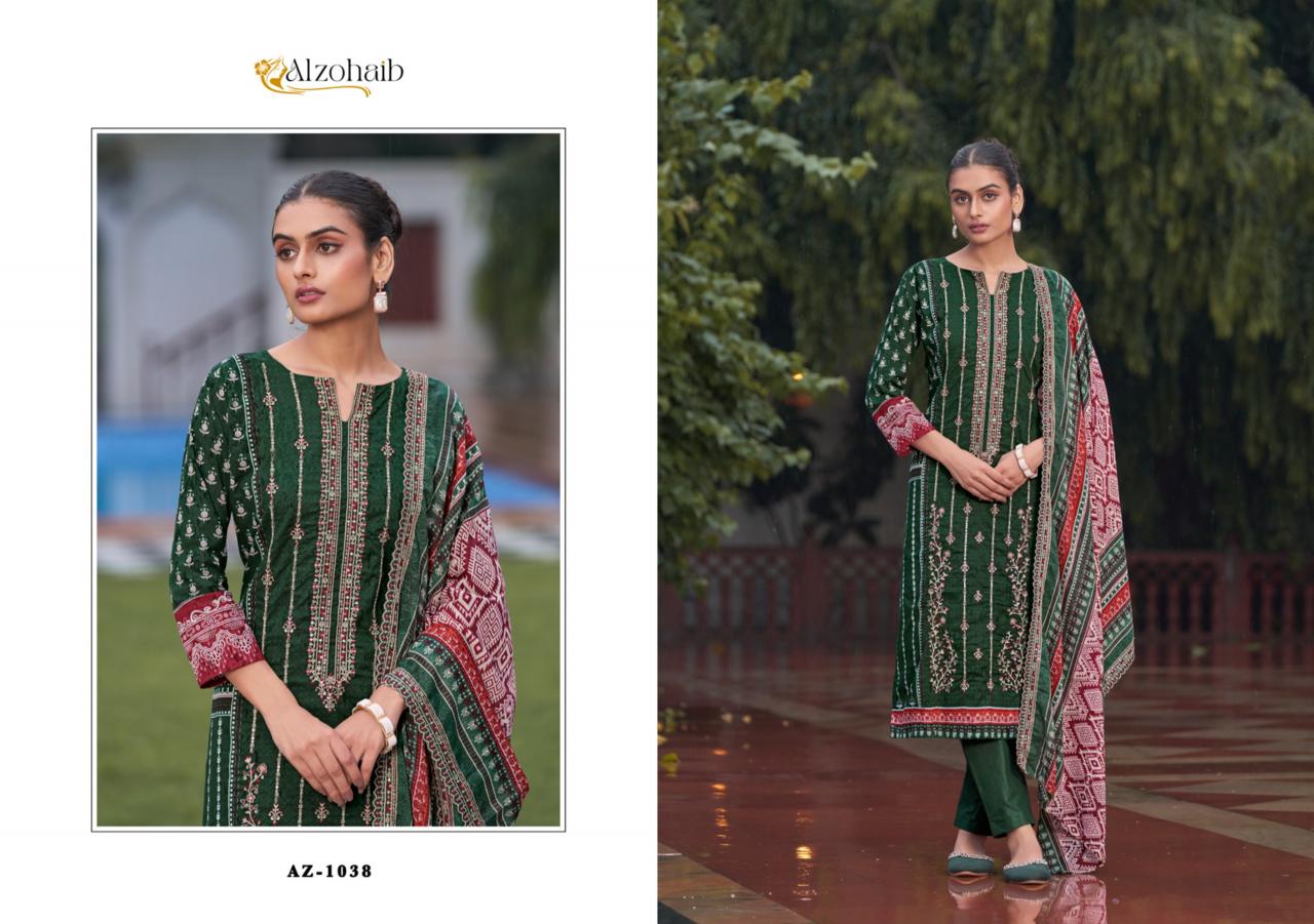 Alzohaib Bin Saeed Vol 1 Cotton Pakistani Suits Wholesale Catalog