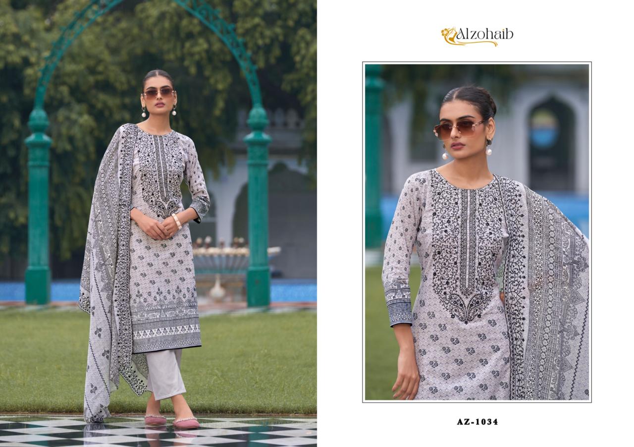 Alzohaib Bin Saeed Vol 1 Cotton Pakistani Suits Wholesale Catalog