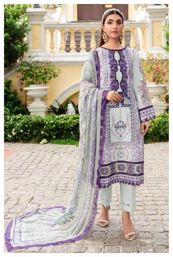 Alzohaib Queen Court Vol 2 Cotton Dupatta Pakistani Suits Wholesale Catalog