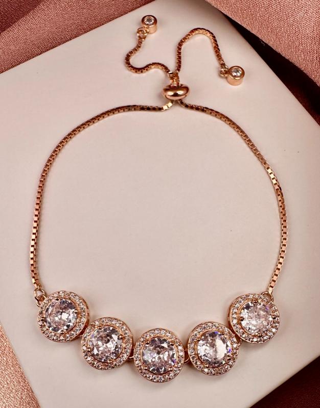 American Rose Gold Diamond Bracelet