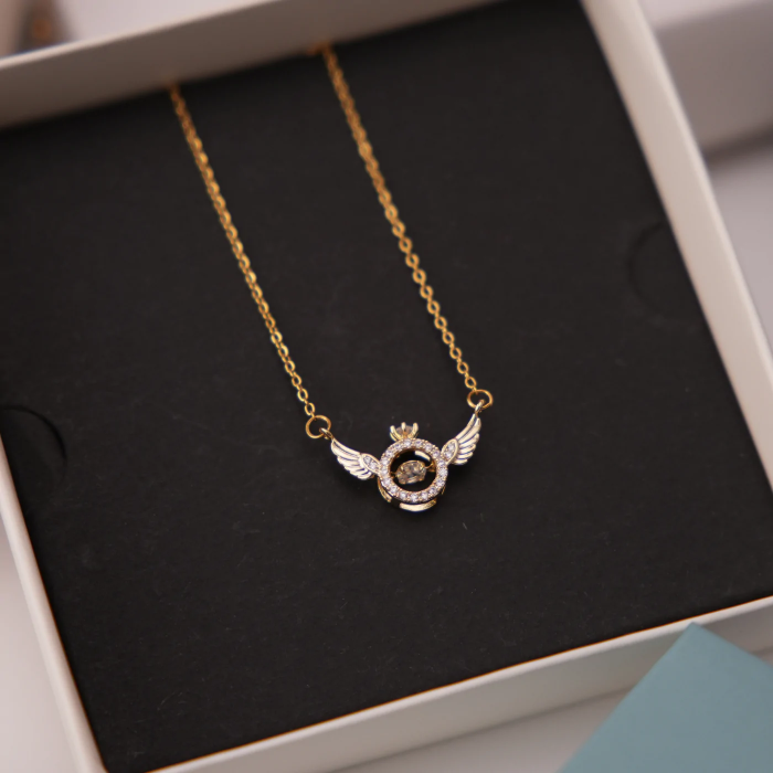 Angel Wing Rose Gold Necklace