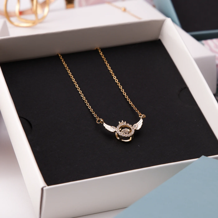 Angel Wing Rose Gold Necklace