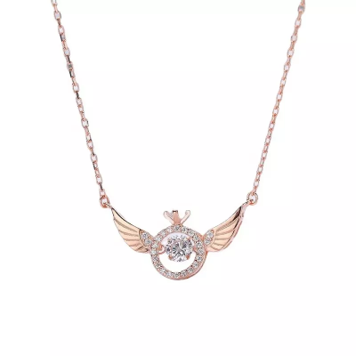 Angel Wing Rose Gold Necklace