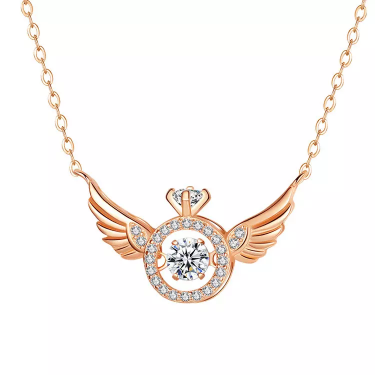 Angel Wing Rose Gold Necklace