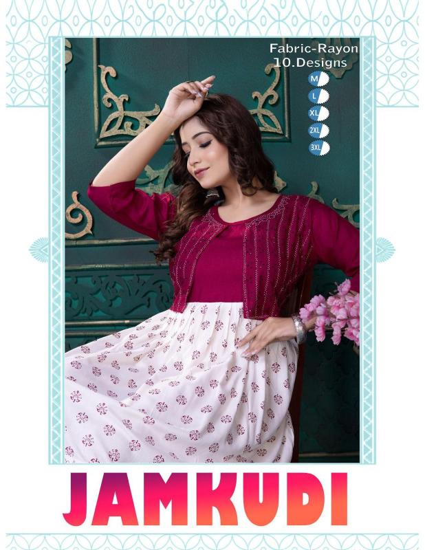 BEAUTY JAMKUDI (JACKET STYLE) Kurti Wholesale catalog