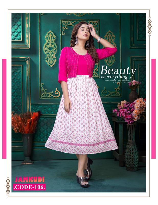 BEAUTY JAMKUDI (JACKET STYLE) Kurti Wholesale catalog