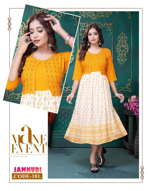 BEAUTY JAMKUDI (JACKET STYLE) Kurti Wholesale catalog