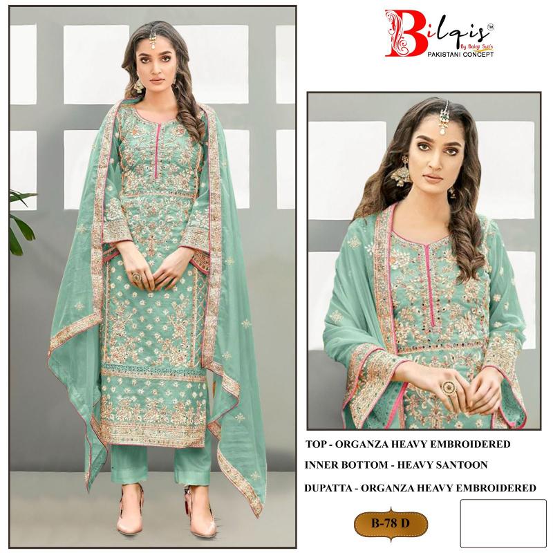Bilqis B 78 A To D Salwar Kameez Wholesale Catalog