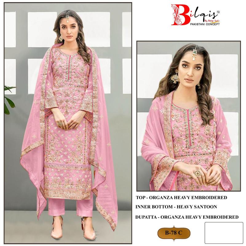 Bilqis B 78 A To D Salwar Kameez Wholesale Catalog