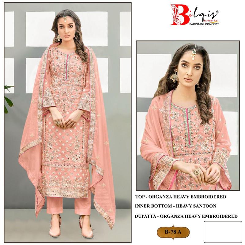 Bilqis B 78 A To D Salwar Kameez Wholesale Catalog