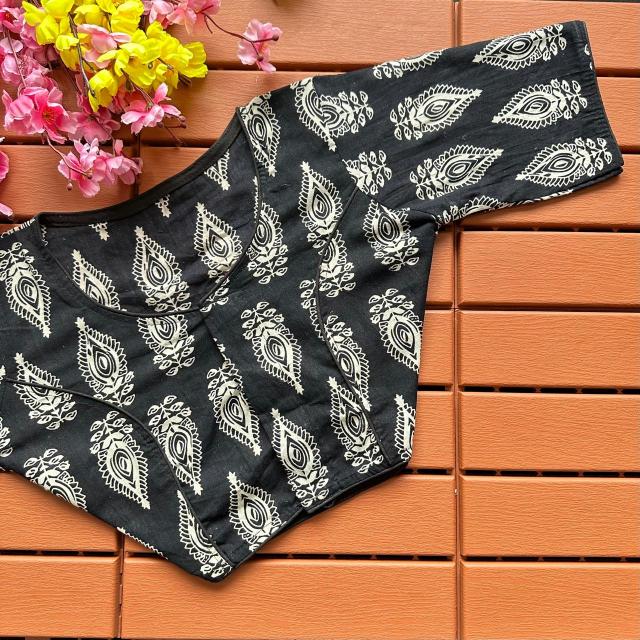 Blousewala Cotton Ajrakh PrintBlouse 
