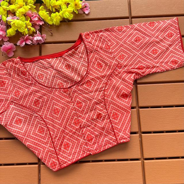 Blousewala Cotton Ajrakh PrintBlouse 