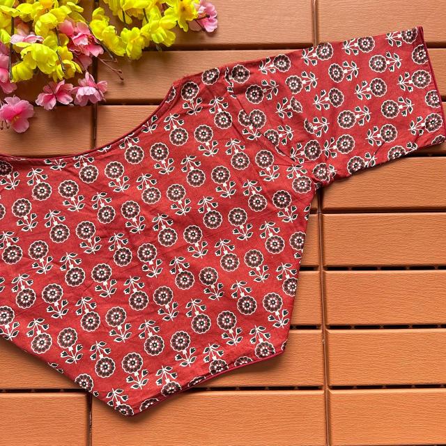 Blousewala Cotton Ajrakh PrintBlouse 