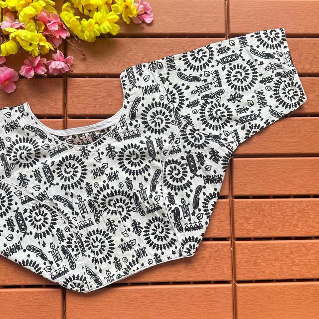 Blousewala Cotton Ajrakh PrintBlouse 