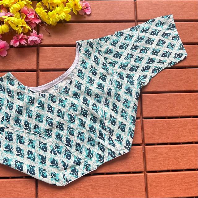 Blousewala Cotton Ajrakh PrintBlouse 