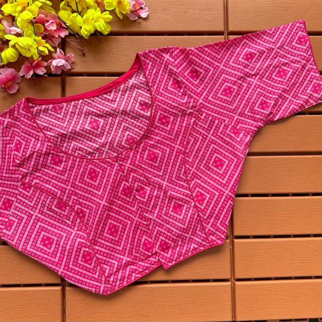 Blousewala Cotton Ajrakh PrintBlouse 