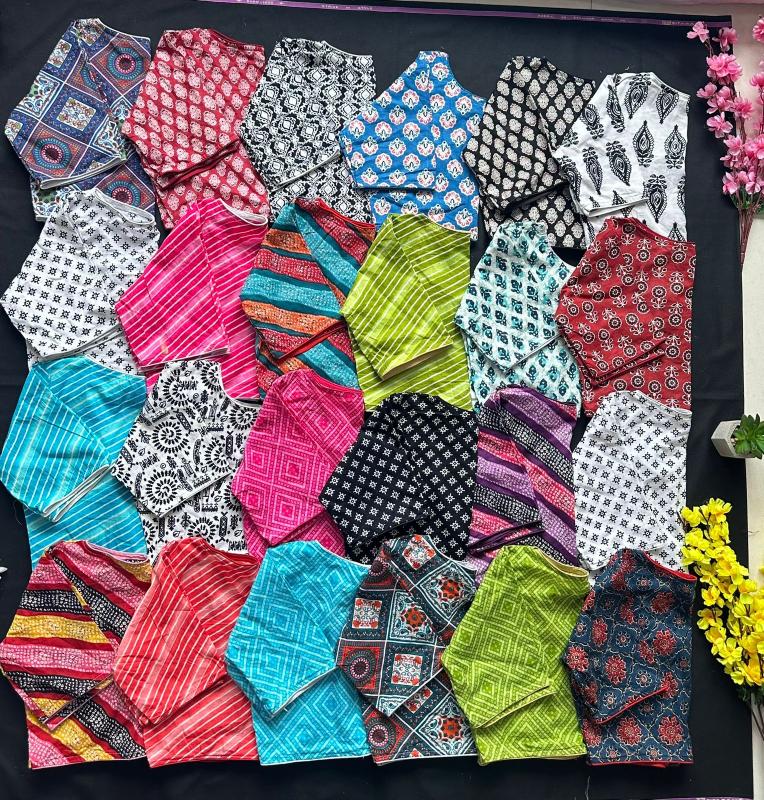 Blousewala Cotton Ajrakh PrintBlouse 