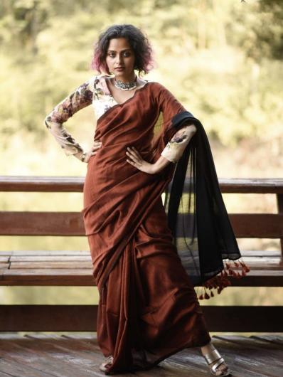 Blousewala khadi cotton Saree Wholesale Catalog