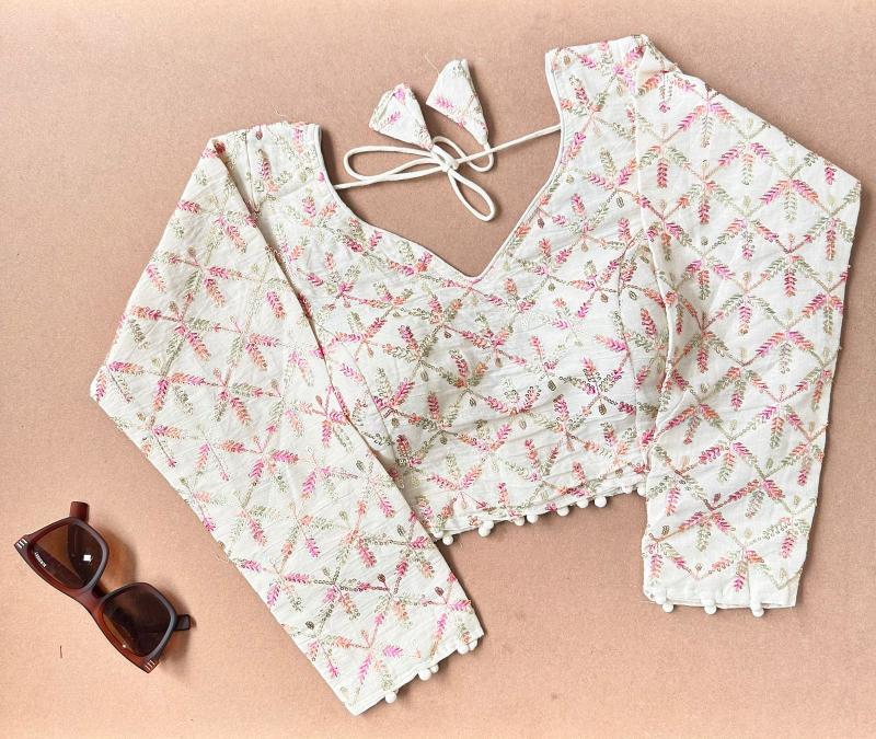 Blousewala Pure Camric Khadi Cotton