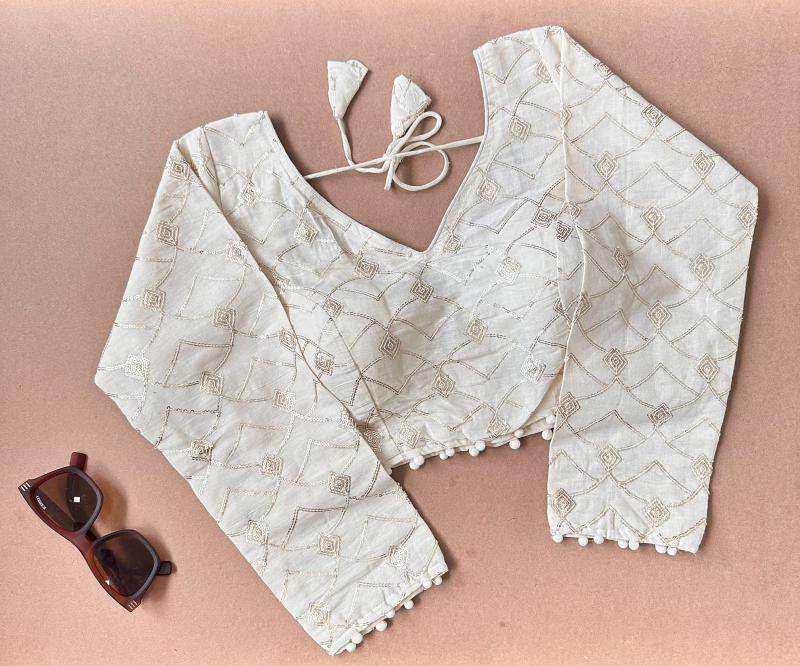 Blousewala Pure Camric Khadi Cotton
