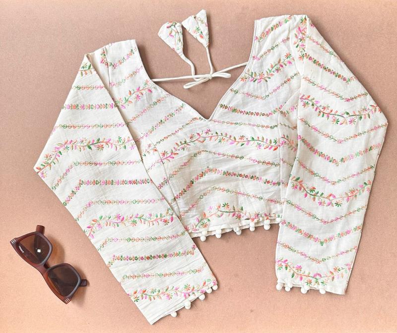 Blousewala Pure Camric Khadi Cotton